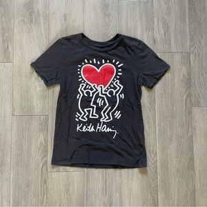 Keith Haring grey graphic tee Size S